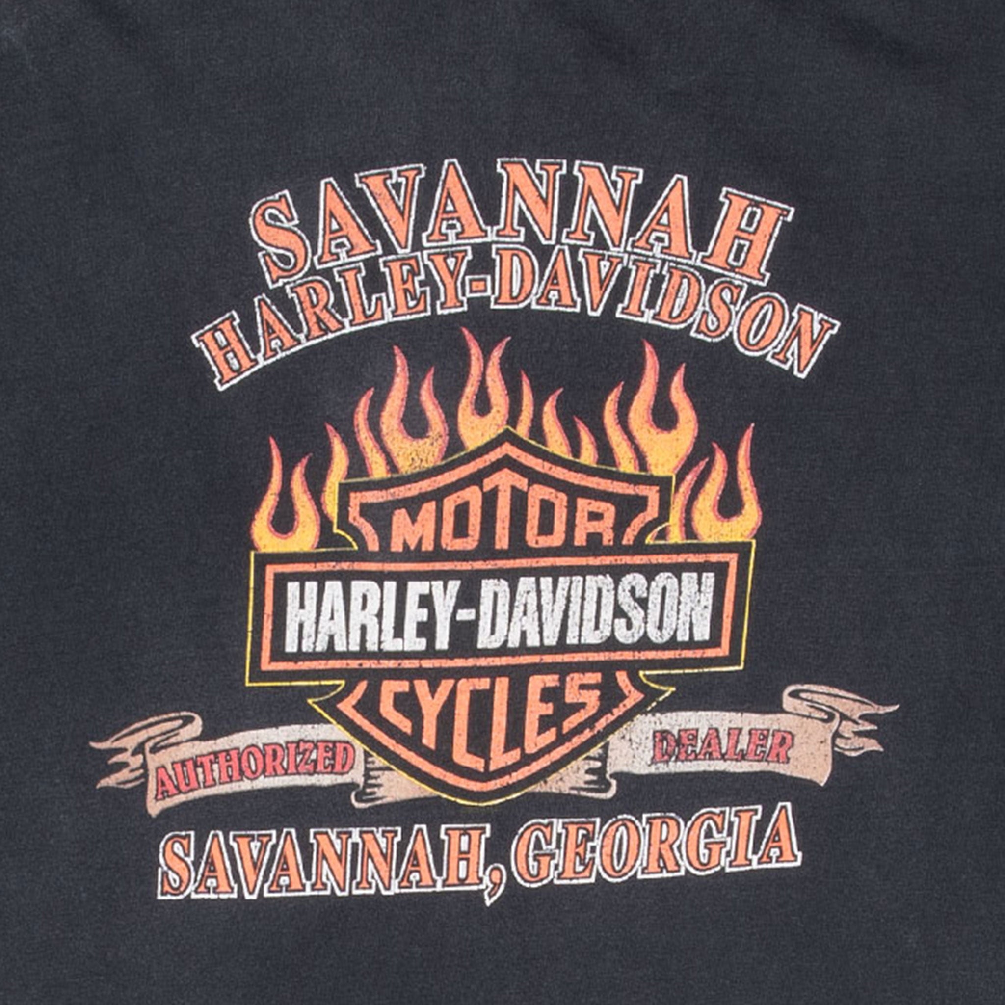 Vintage Harley Davidson Savanah Georgia 2000 Pocket Tee Shirt Size 2XL Made In Usa