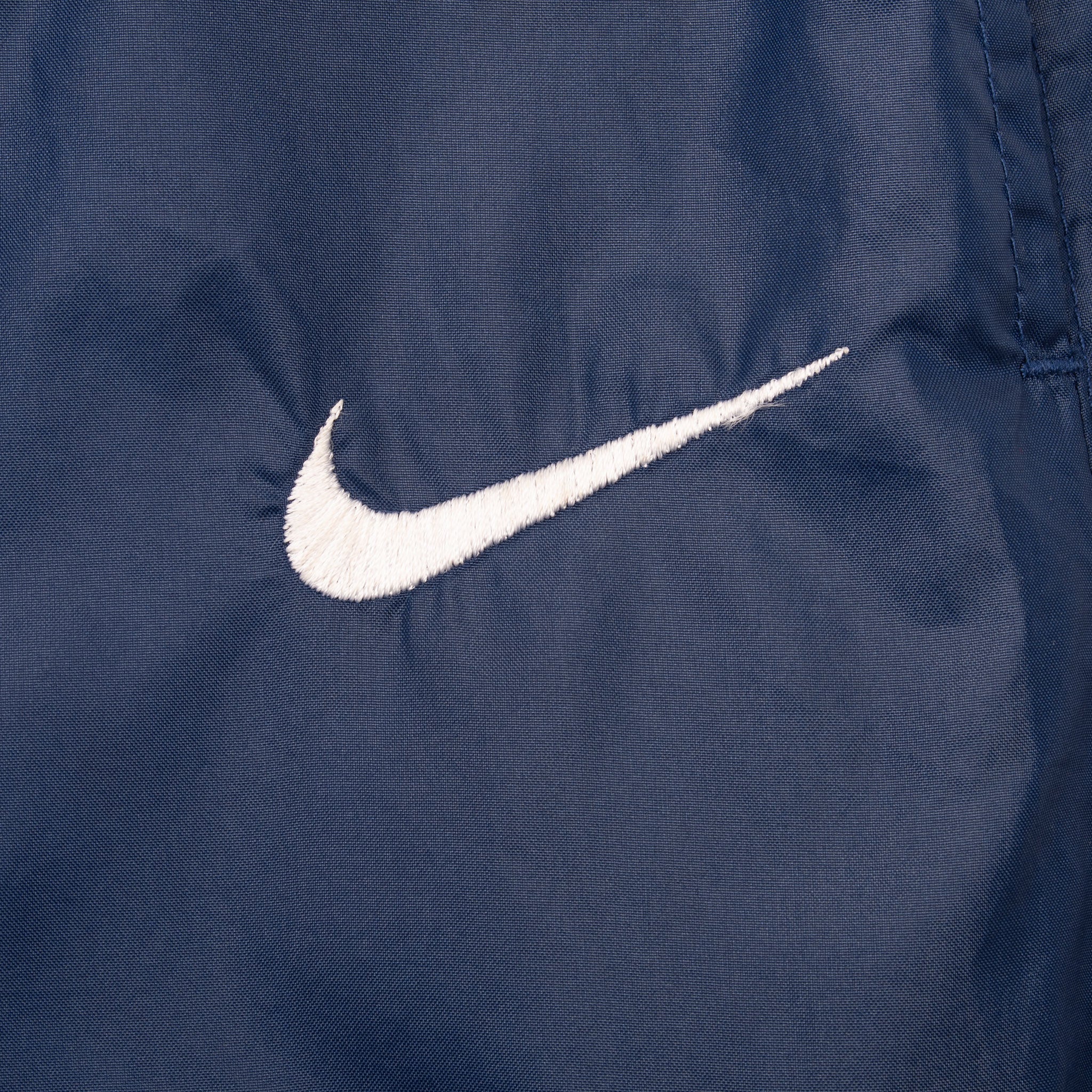 Vintage Nike Classic Swoosh Blue Nylon Track Pants 1990S Size Medium Woman