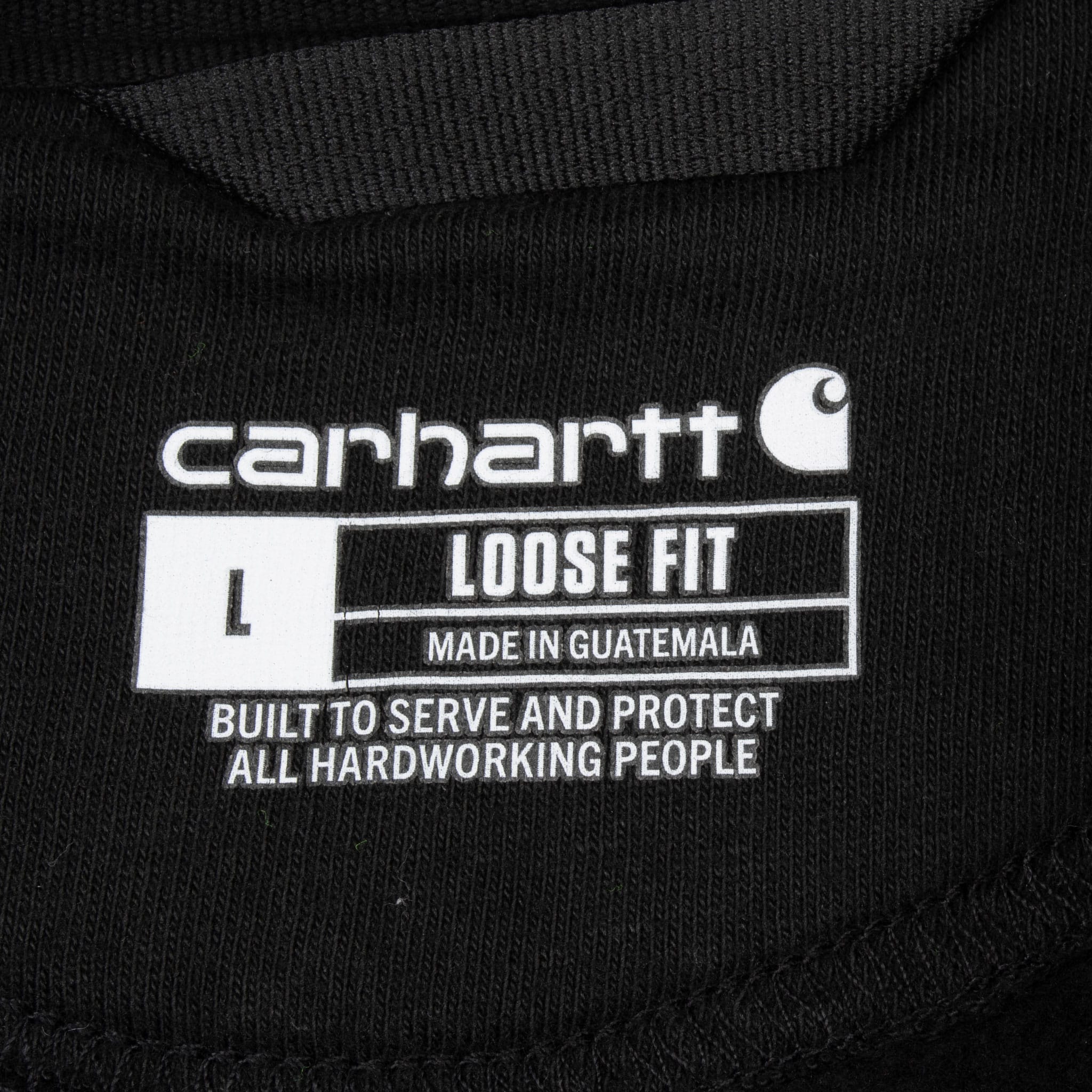Vintage Carhartt Camo Logo Black Hoodie Sweatshirt Size Large
