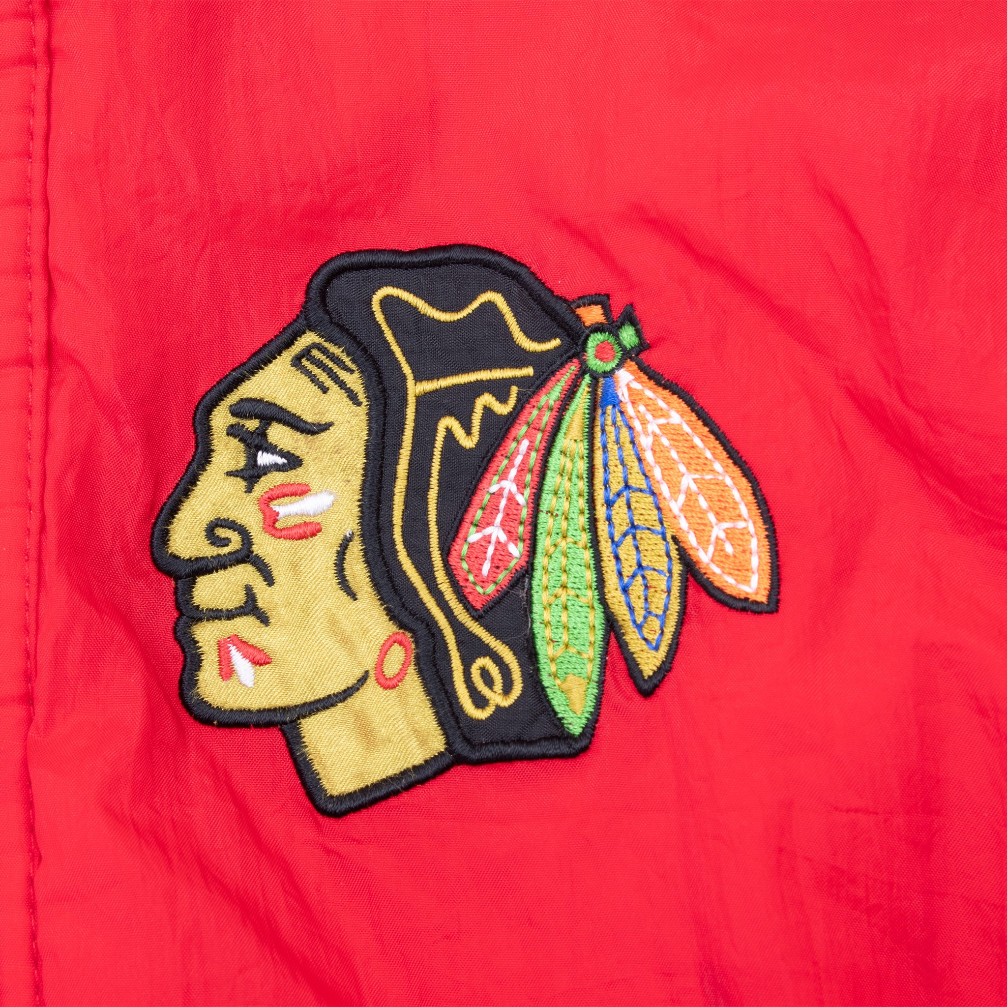 Vintage Nhl Chicago Blackhawk Heavy Windbreaker Jacket 1990S Size 7 Years
