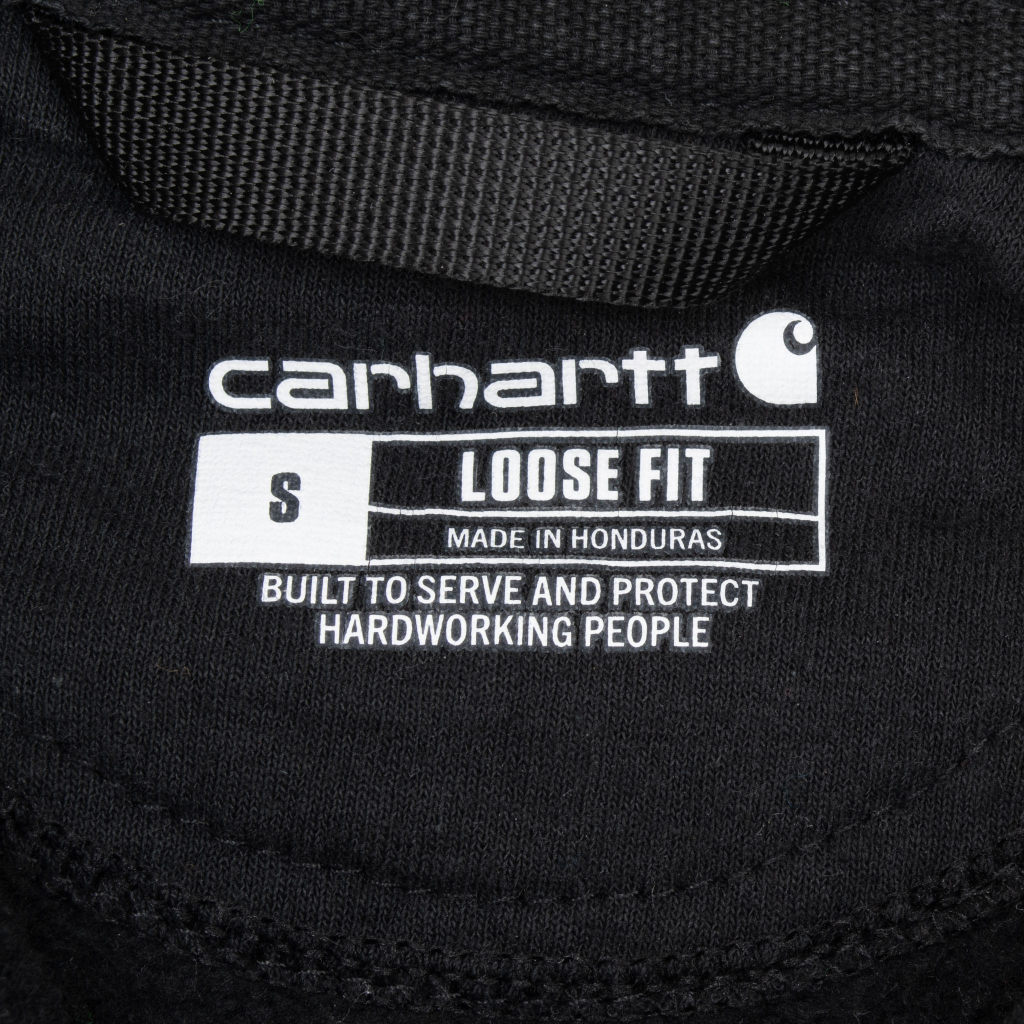 Vintage Carhartt Classic Black Full Zip Hoodie Sweatshirt Size Small