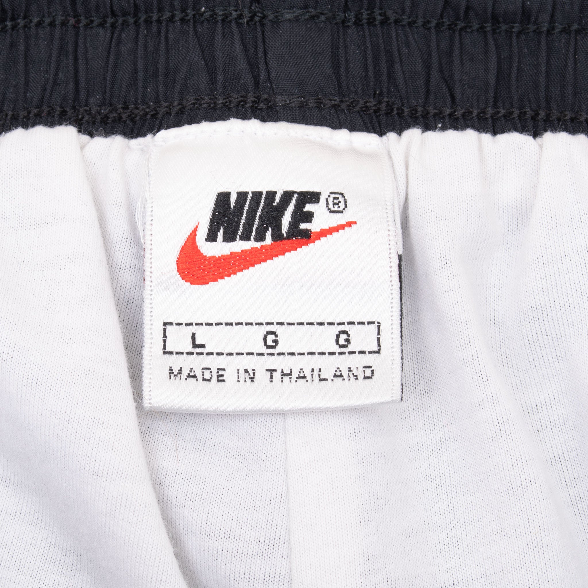 Vintage Nike Classic Swoosh Black Nylon Track Pants 1990S Size Large