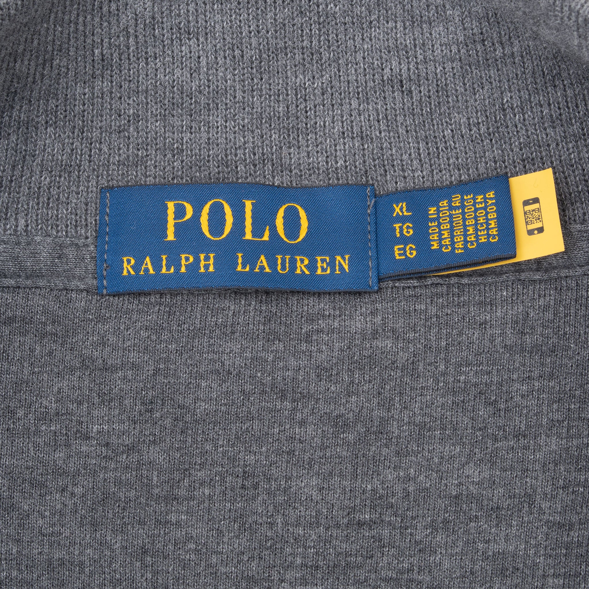 Polo Ralph Lauren Dark Grey Quarter 1/4 Zip Sweater Size XL