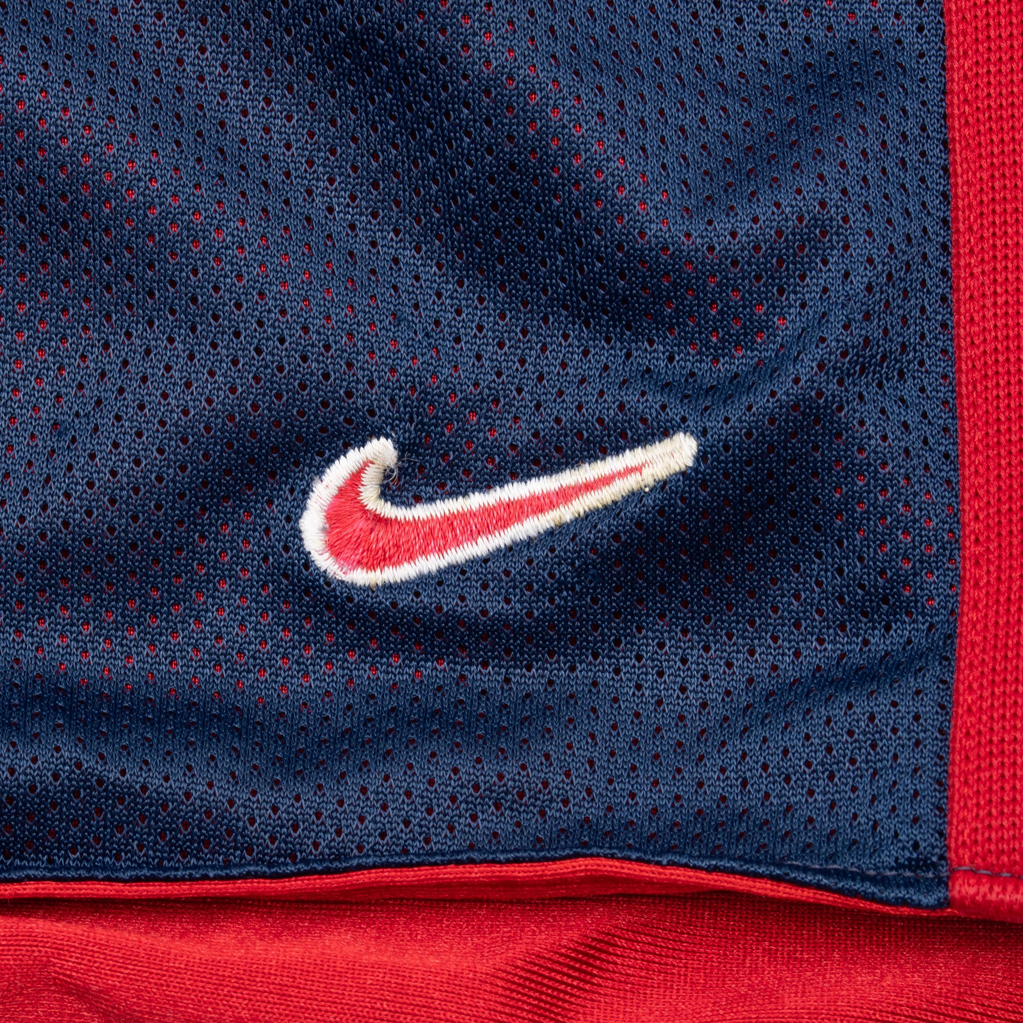 Vintage Nike Red Blue Reversible Basketball Track Shorts 1990S Size Large Women