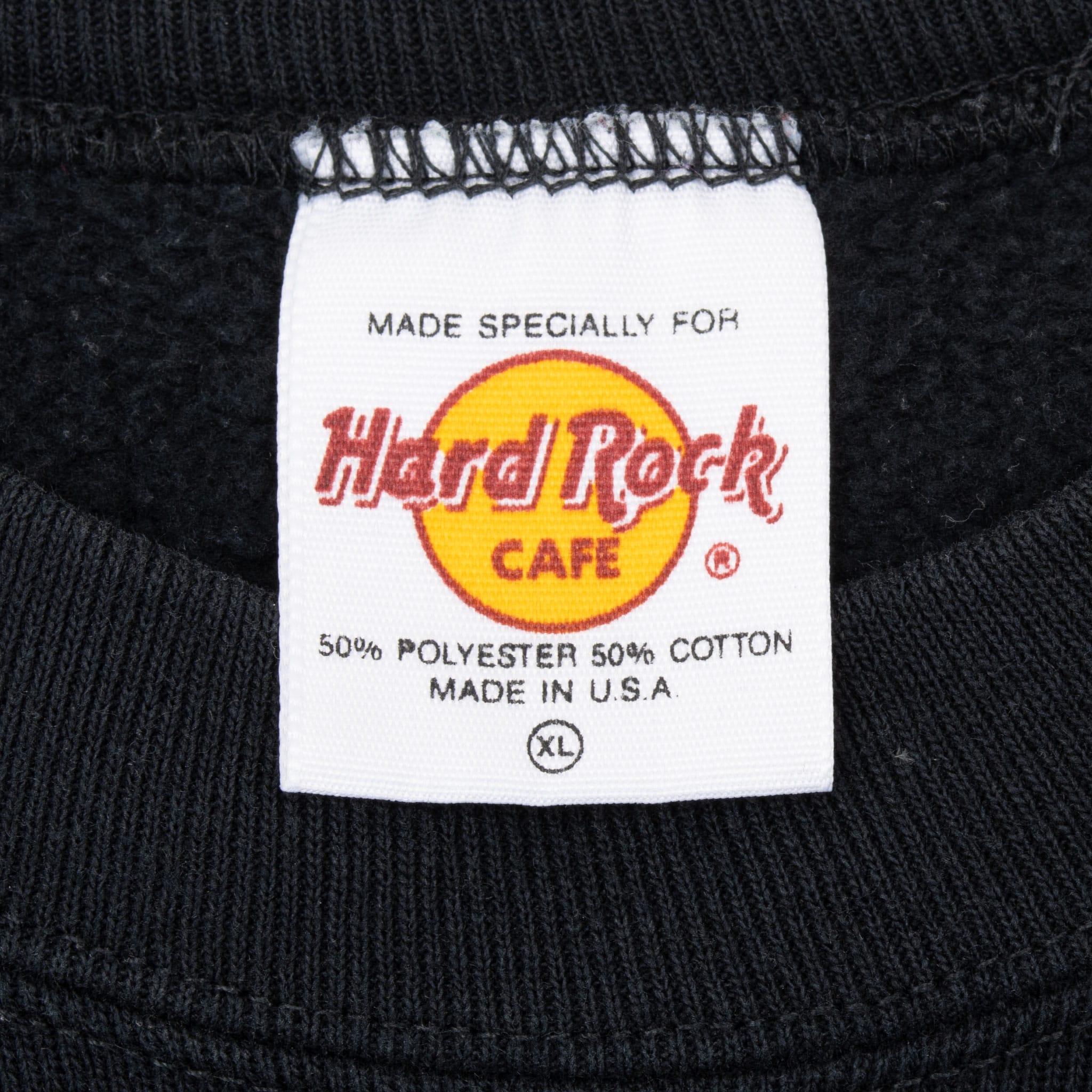 Vintage Hard Rock Cafe New Orleans Black Sweatshirt 1990S Size Large Made In Usa