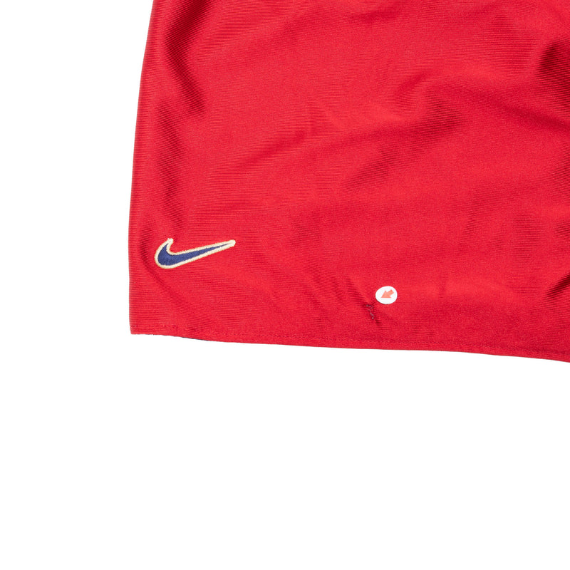 VINTAGE NIKE RED BLUE REVERSIBLE BASKETBALL TRACK SHORTS 1990S LARGE WOMEN