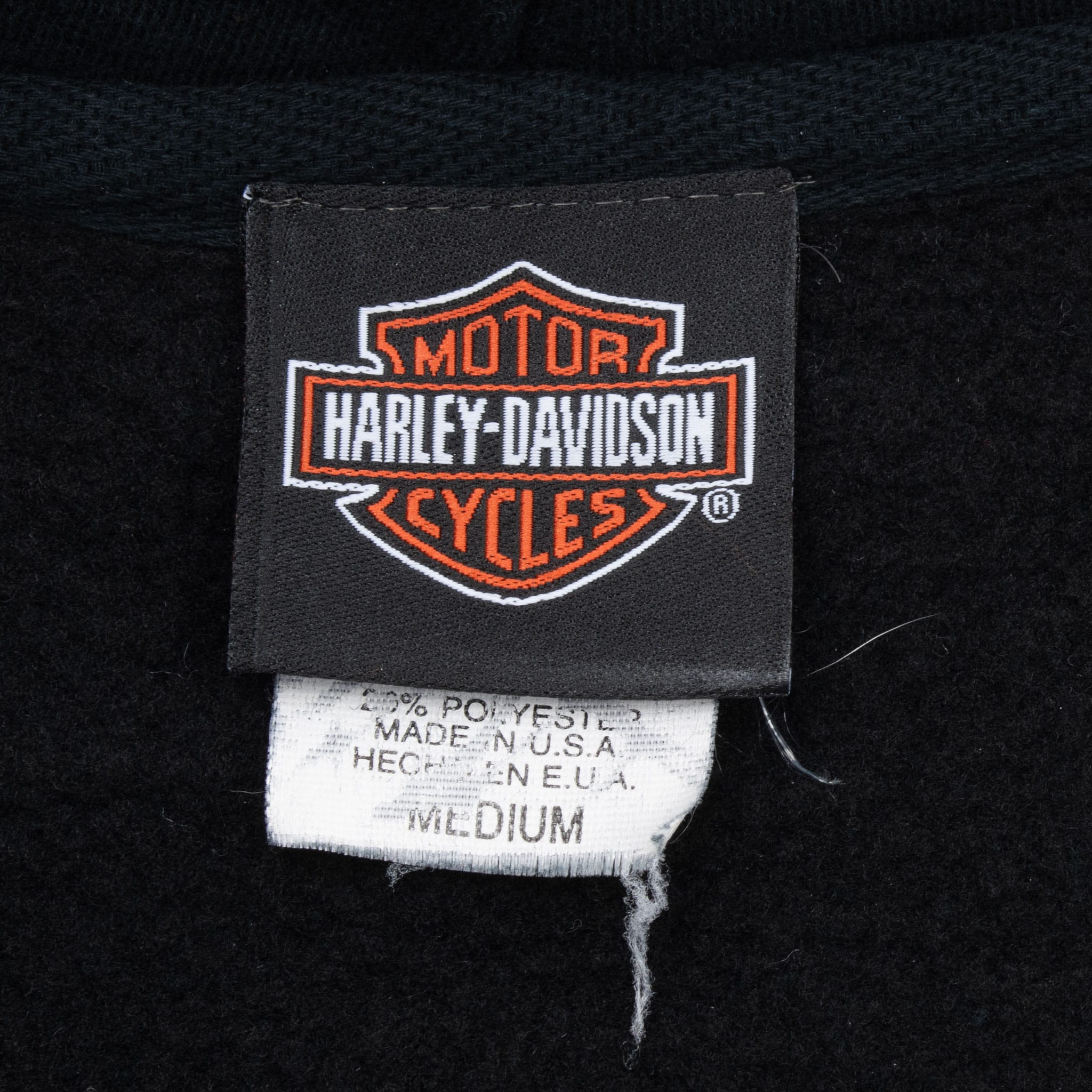 Vintage Harley Davidson North Hampton Full Zip Flaming Sleeves Hoodie Sweatshirt 2003 Size Medium