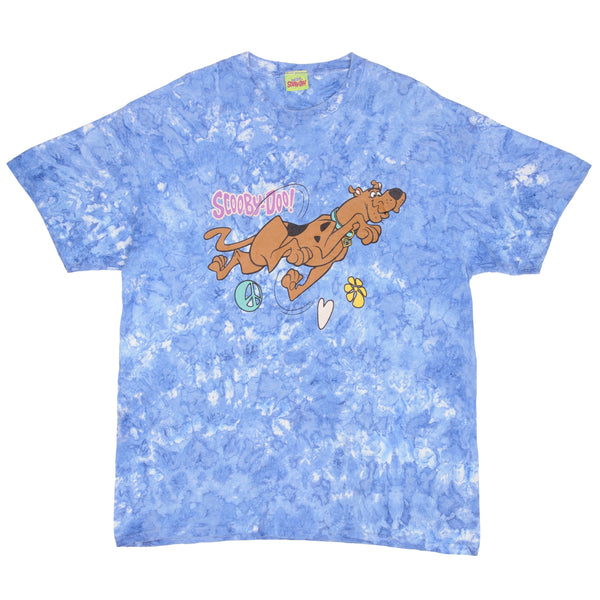 Vintage Scooby-Doo Tie Dye Blue Tee Shirt 1998 Size XL