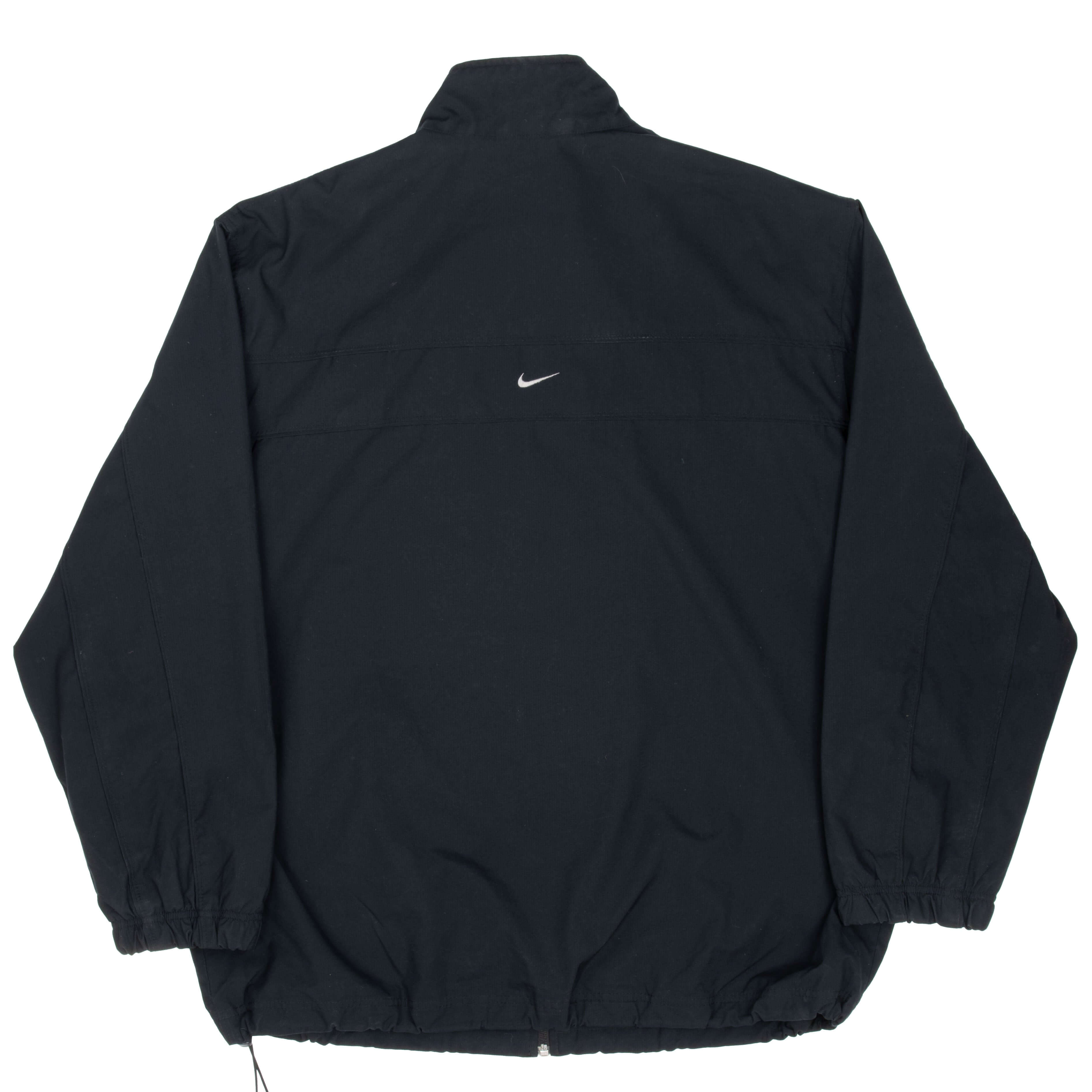 Vintage Nike Classic Swoosh Black Windbreaker Jacket 2000S Size 2XL