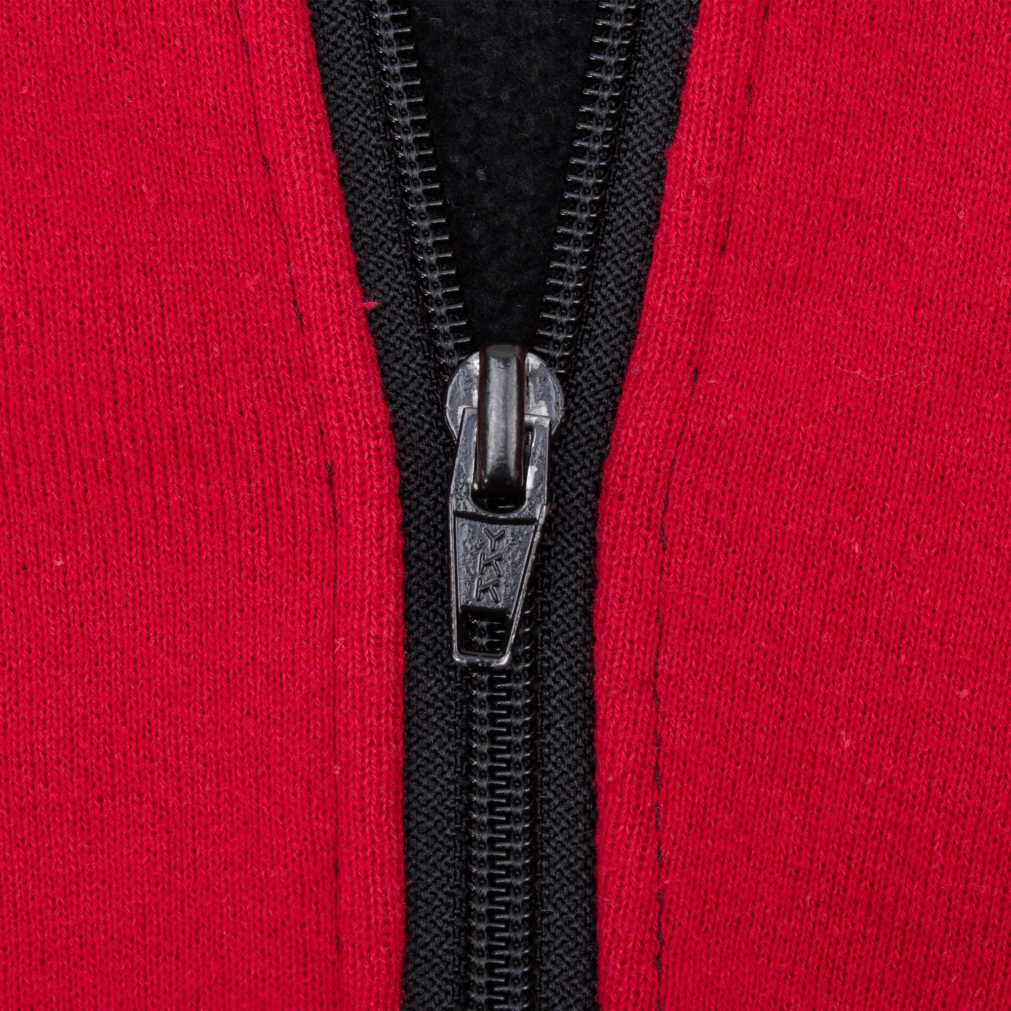 Vintage Nike Classic Swoosh Red Black Full Zip Sweatshirt 1980S Size XL Made In Usa