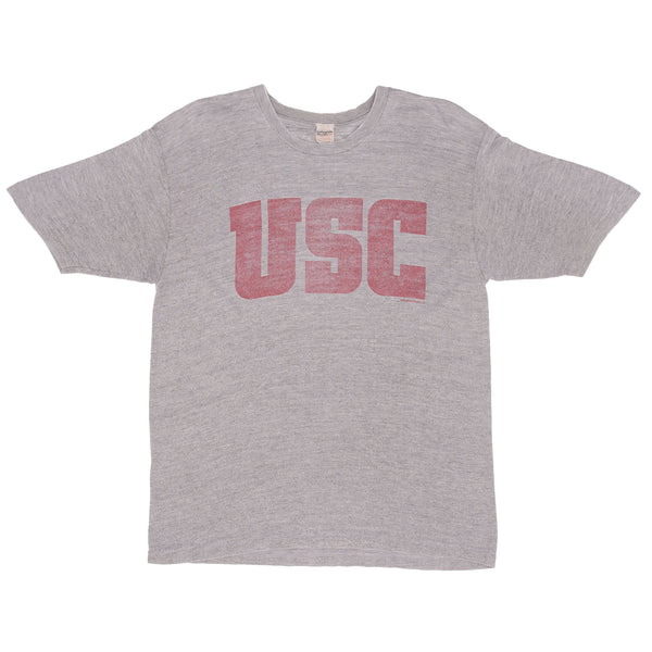 Vintage Usc Collegiate Pacific Tee Shirt 1970S Size Medium Made In USA With Single Stitch Sleeves