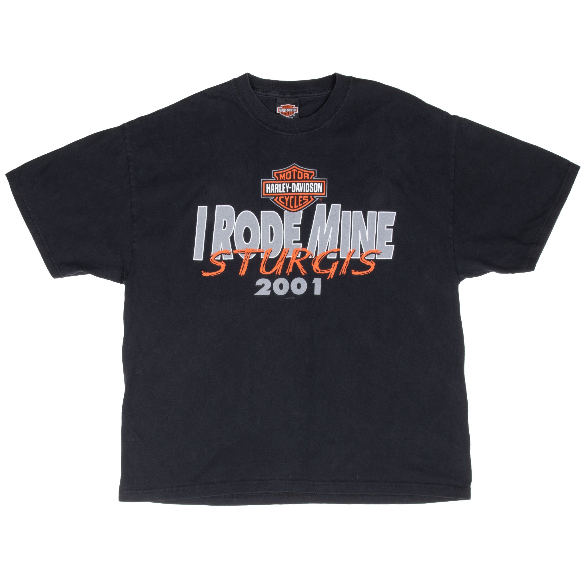 Vintage Harley Davidson I Rode Mine Sturgis South Dakota 2001 Tee Shirt Size XL