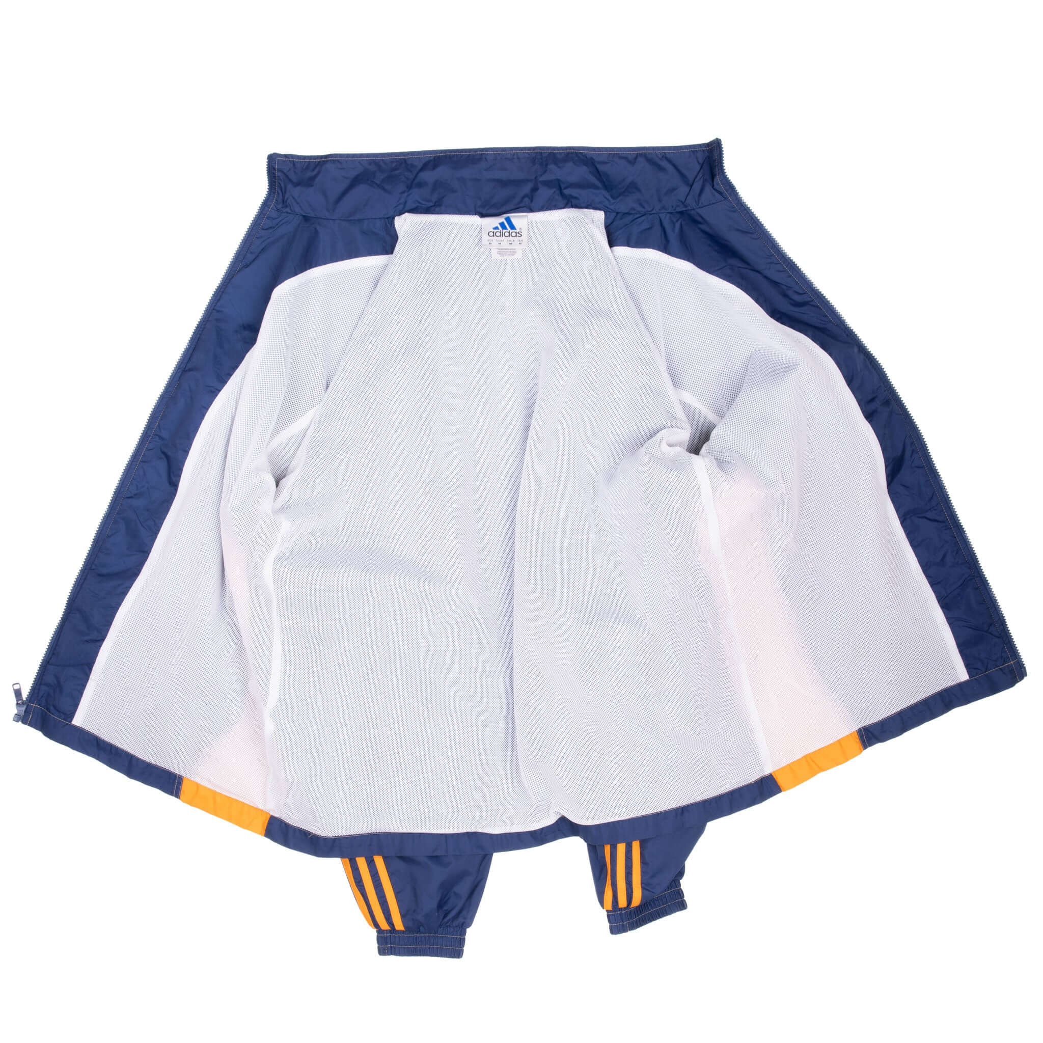 Vintage Adidas Blue Nylon Windbreaker Jacket 1990S Size Medium