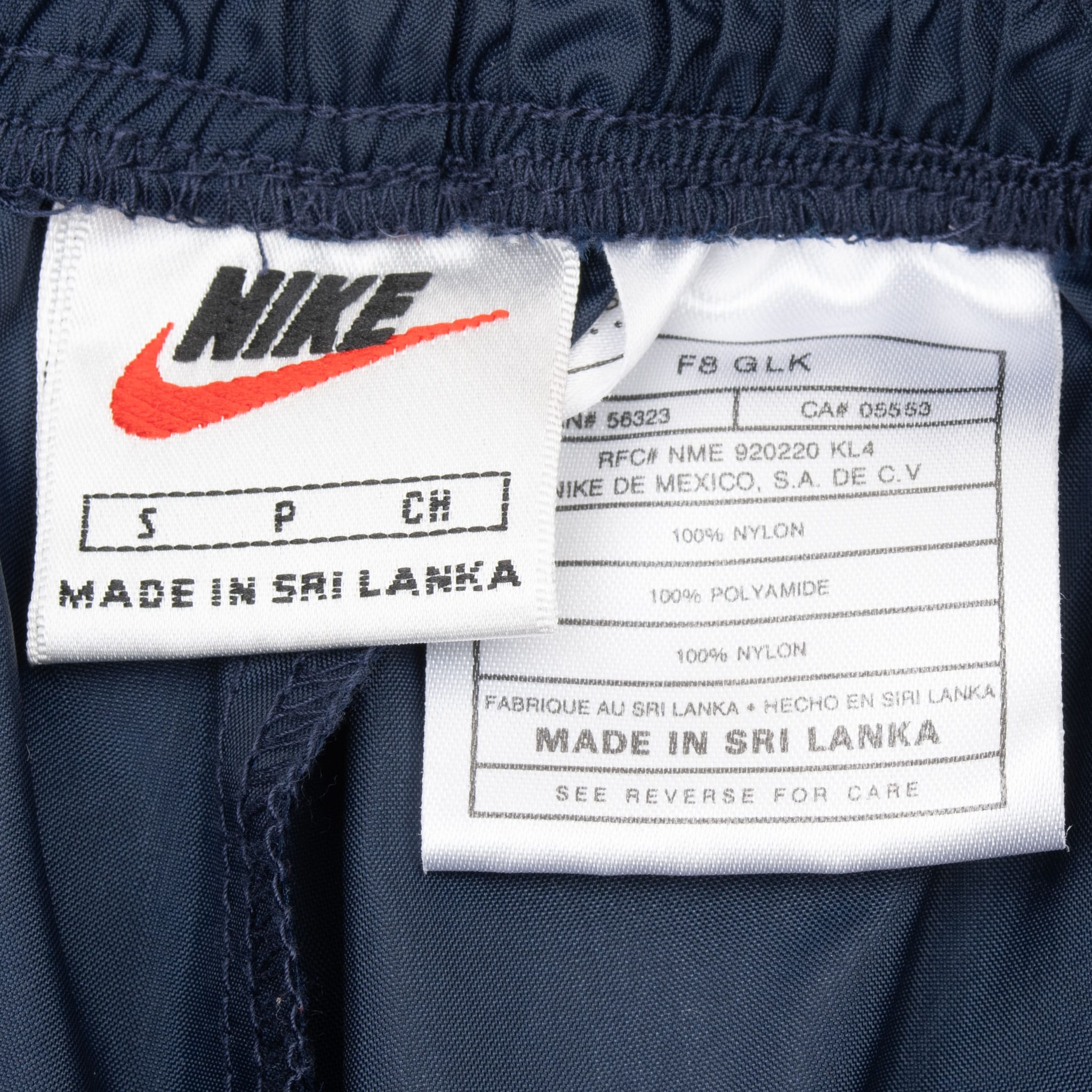 Vintage Nike Snap Buttons Navy Blue Track Pants 1990S Size Small