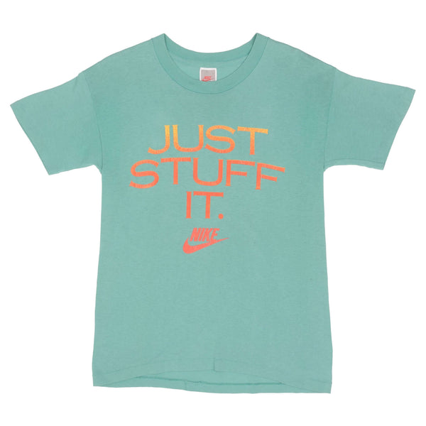 Vintage Nike Just Stuff It 1980s Tee Shirt Size Small Made In USA With Single Stitch Sleeves