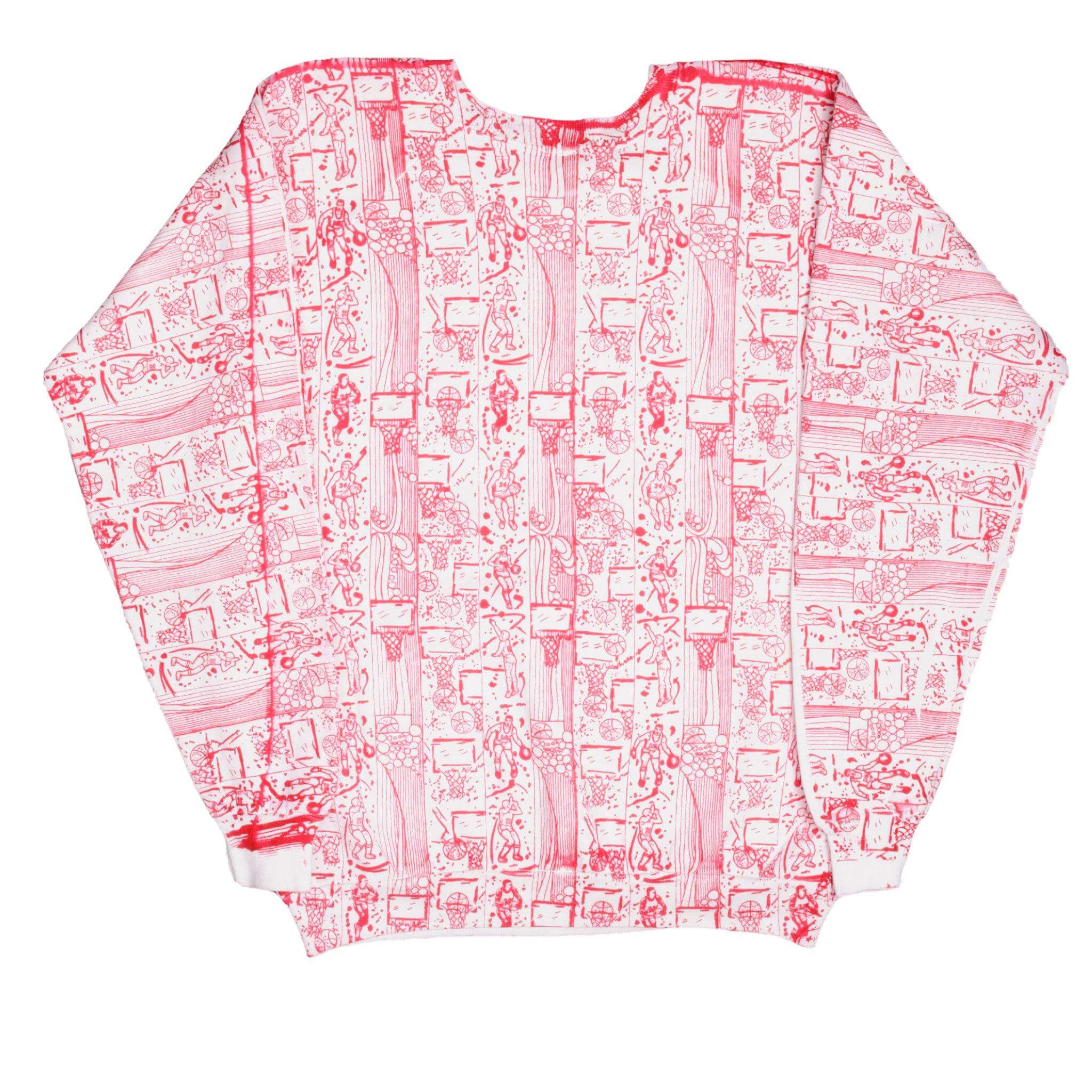 Vintage NBA All Over Print Chicago Bulls Back 2 Back Champions 1992 Sweatshirt Size XL