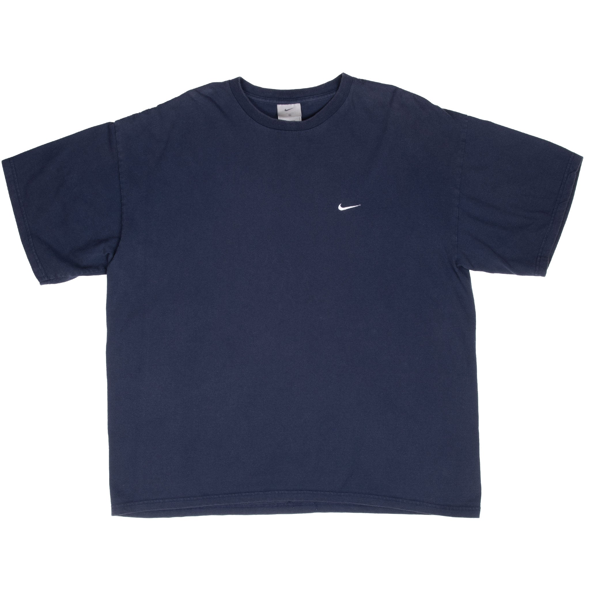 Vintage Nike Classic Swoosh Navy Blue Tee Shirt 2000S Size XL