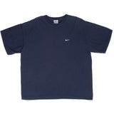 Vintage Nike Classic Swoosh Navy Blue Tee Shirt 2000S Size XL