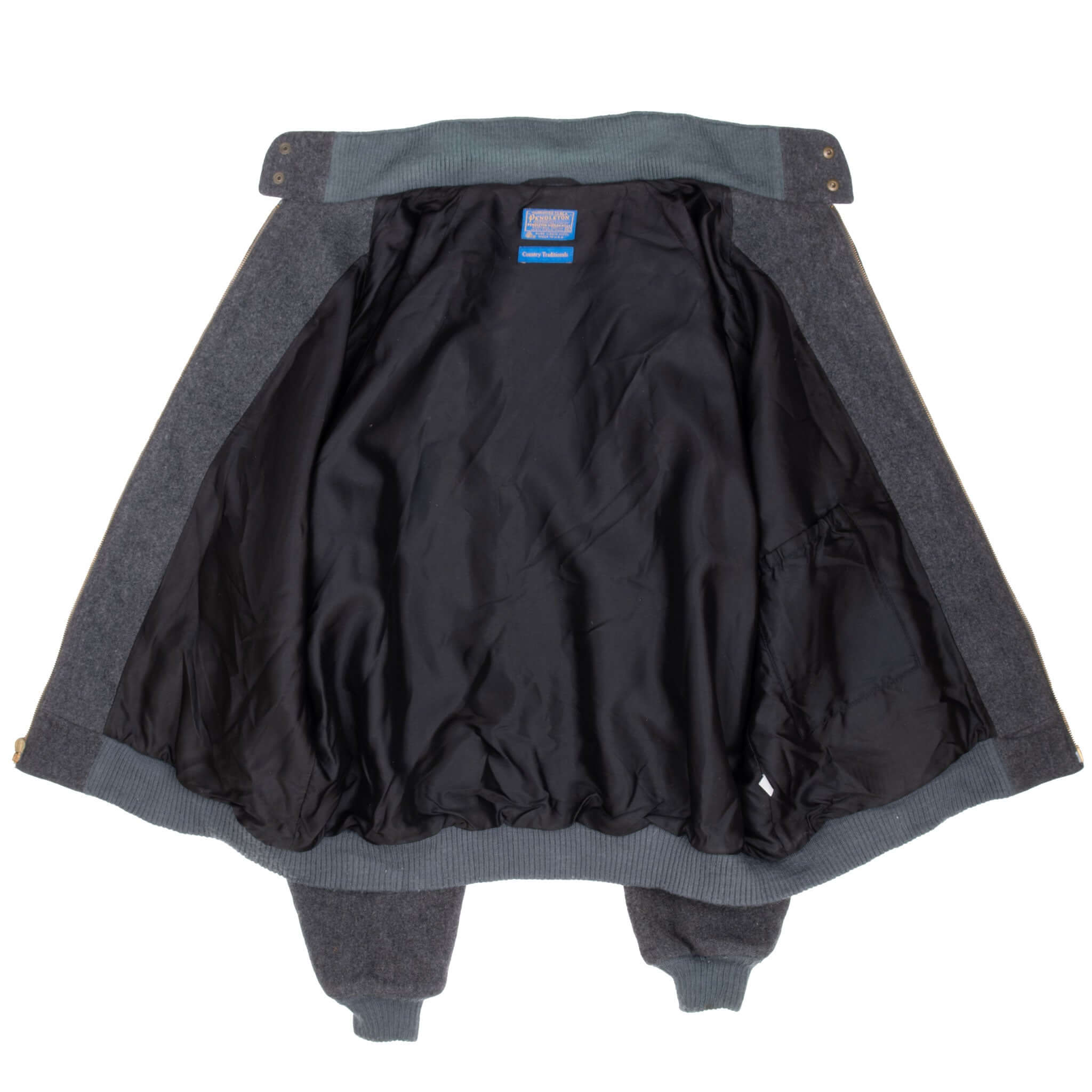 Vintage Pendleton Woolen Mills Grey Jacket 1970S Size XL Made In Usa