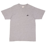 Vintage Nike Gray Classic Swoosh Tee Shirt 1990S Size Medium Made In USA