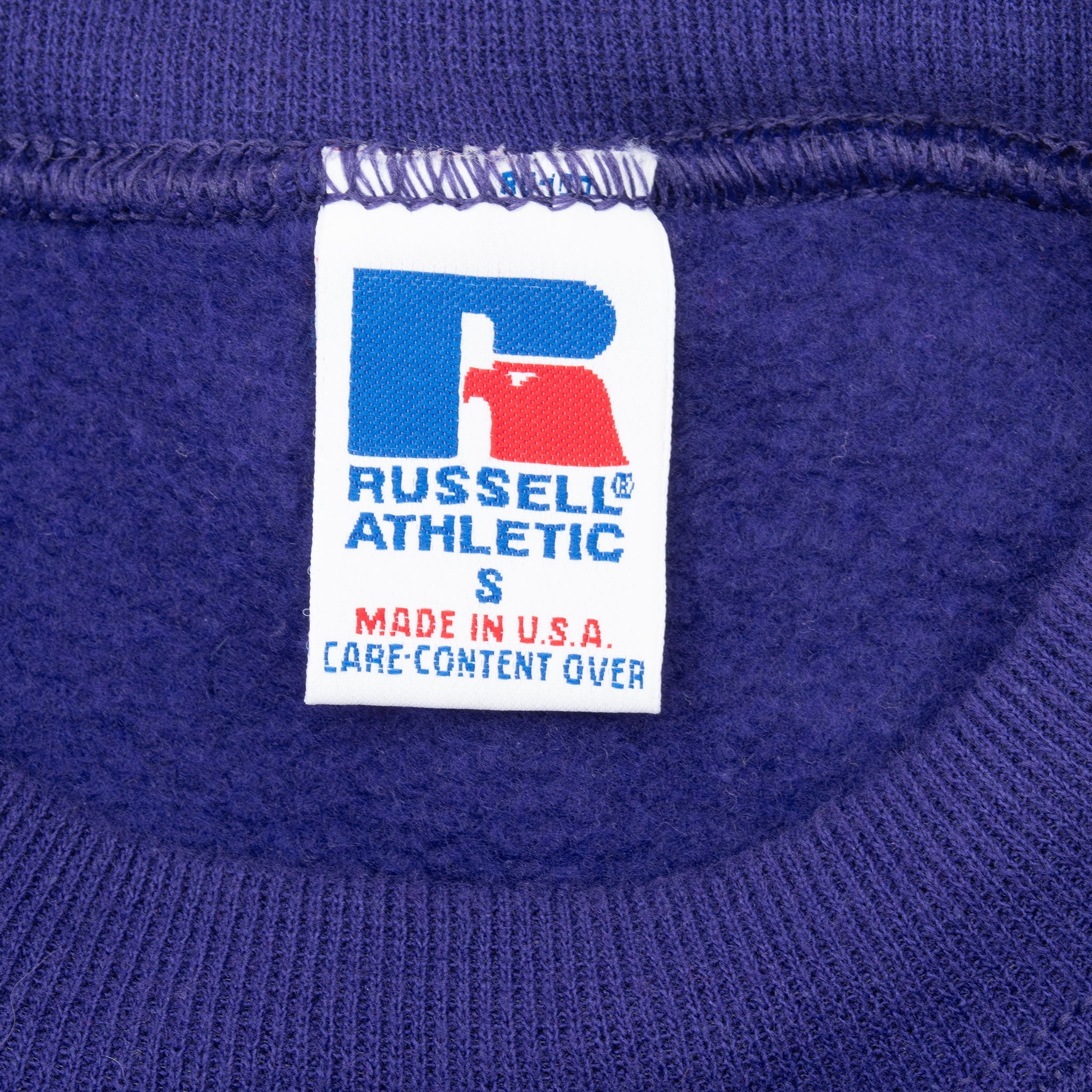 Vintage Russell Athletic Blank Purple Sweatshirt 1990S Small Made In Usa