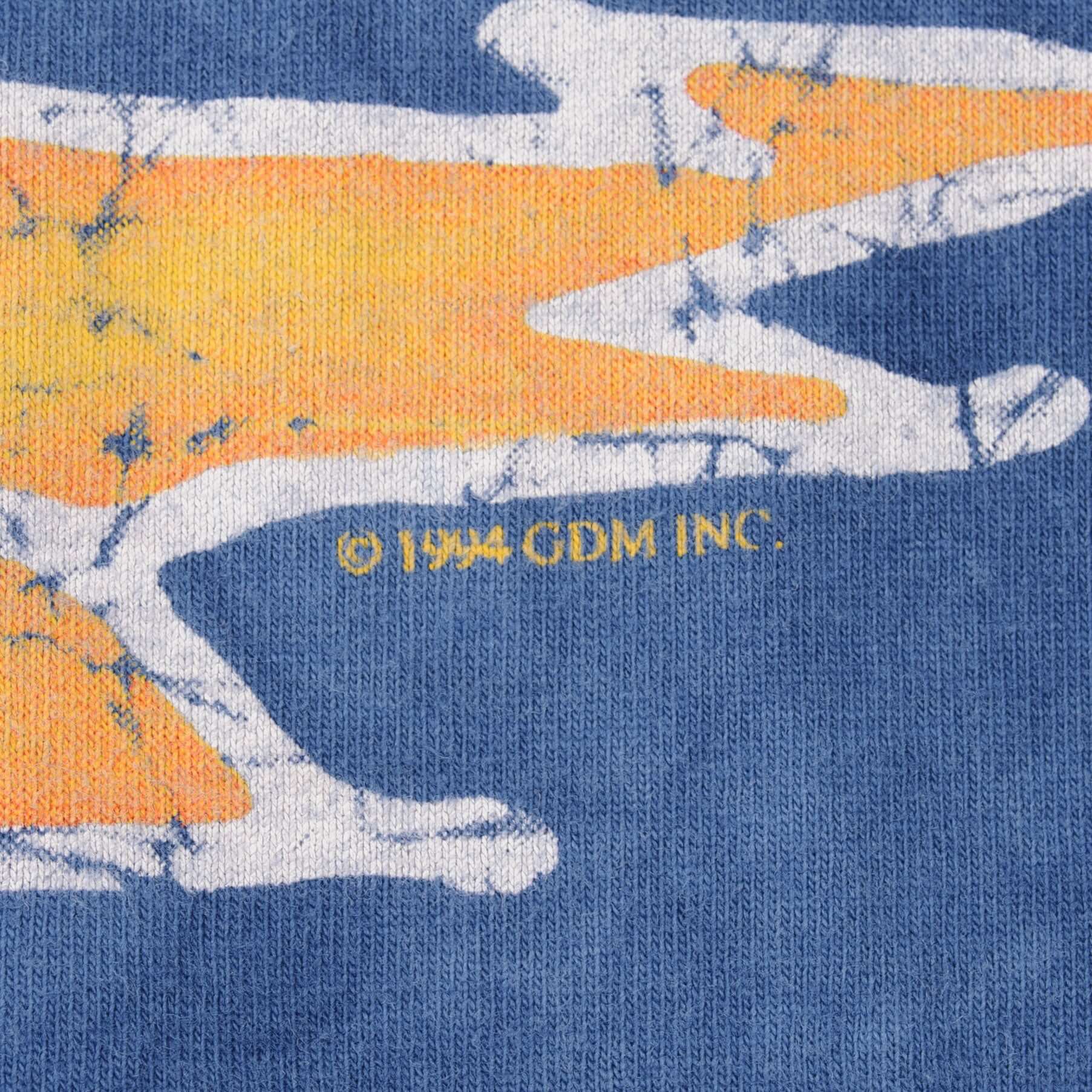 Vintage Tie-Dye Grateful Dead By Pinkerton Liquid Blue Tee Shirt 1994 Size XL Made In USA With Single Stitch Sleeves