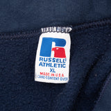 Vintage Russell Athletic Navy Blue Quarter 1/4 Zip Sweatshirt 1990S Size XL Made In Usa