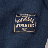 Vintage Russell Athletic Navy Blue Quarter 1/4 Zip Sweatshirt 1990S Size XL Made In Usa