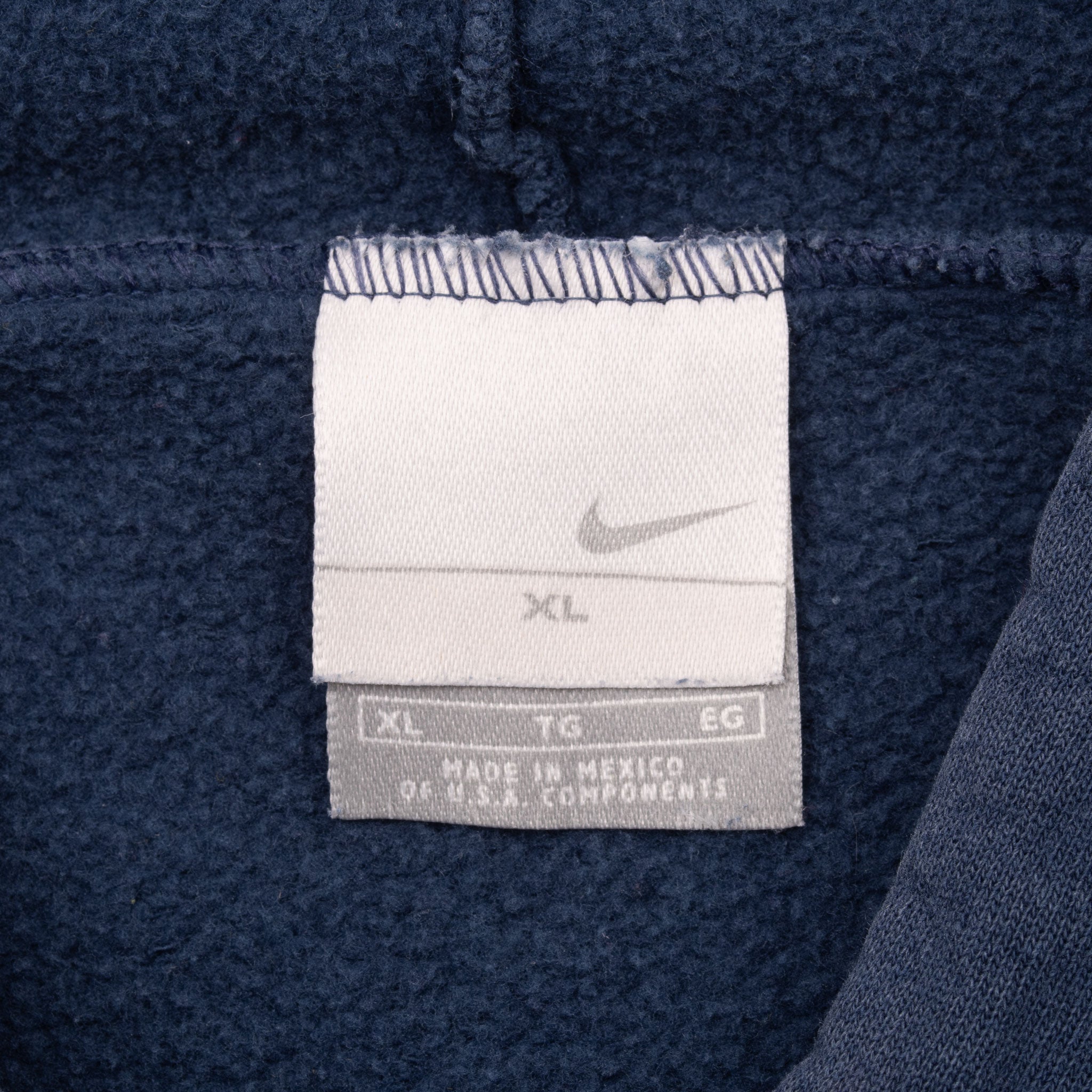 Vintage Nike Center Swoosh Navy Blue Travis Scott Hoodie 2000S Size XL