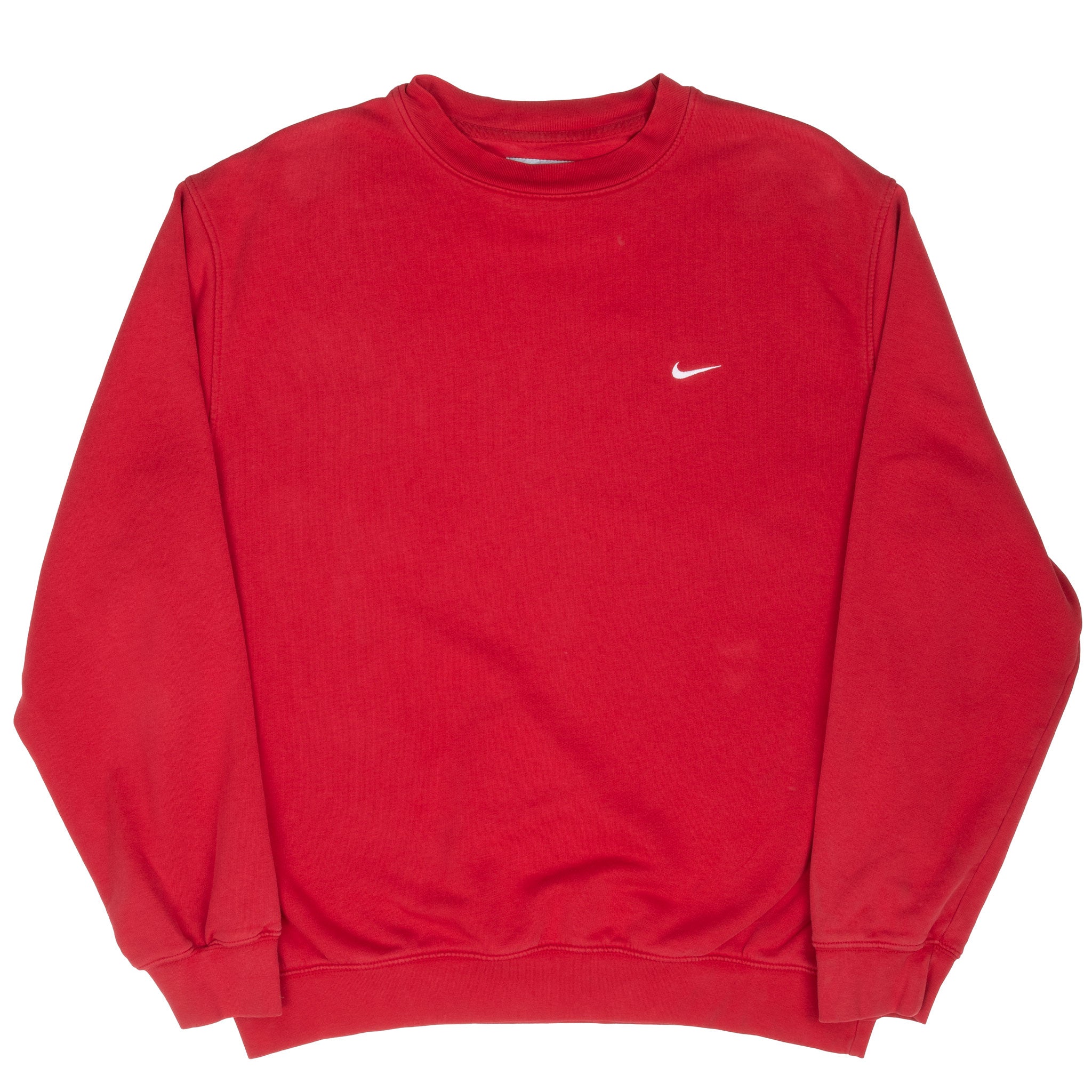 Vintage Nike Classic Swoosh Red Sweatshirt 2000S Large