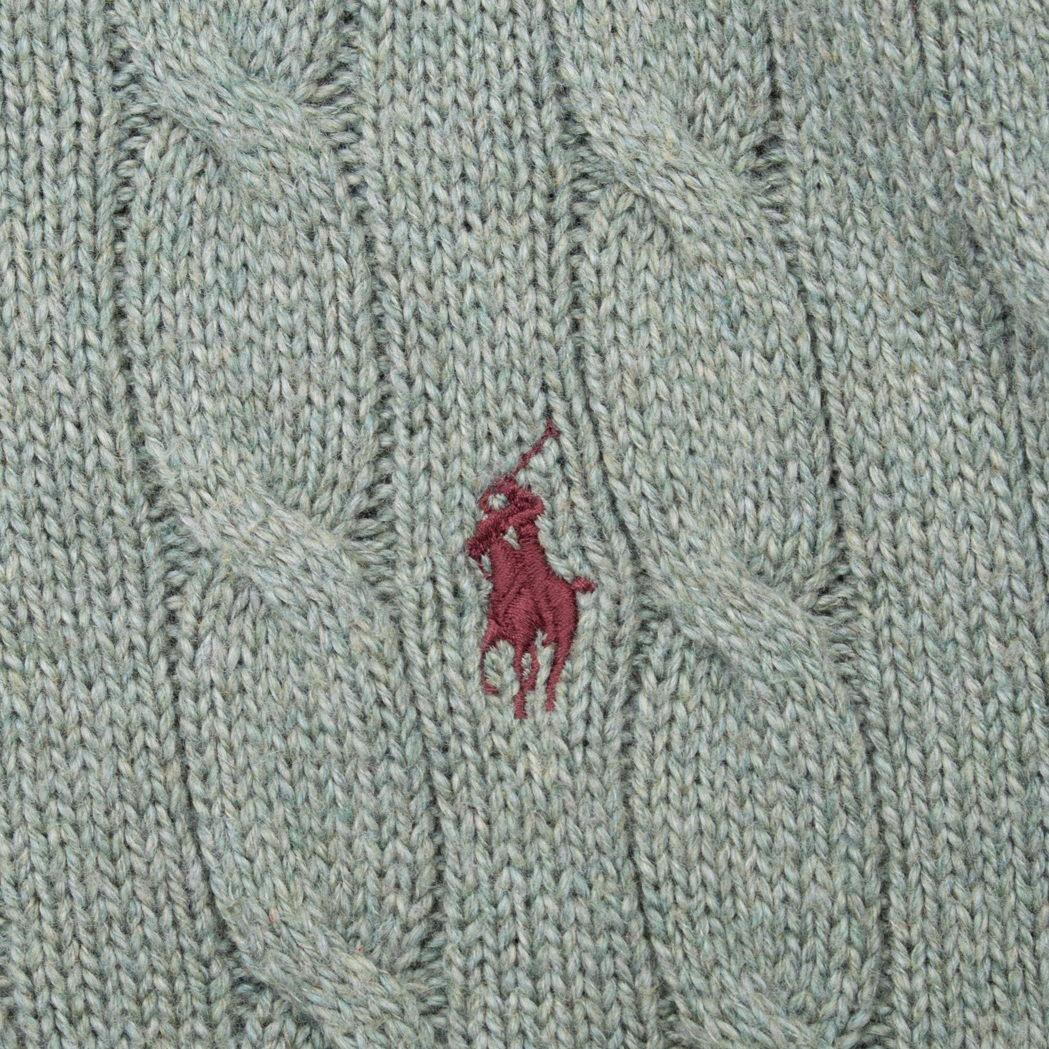 Vintage Polo Ralph Lauren Sage Green Quarter 1/4 Zip Sweater Size Large Deadstock