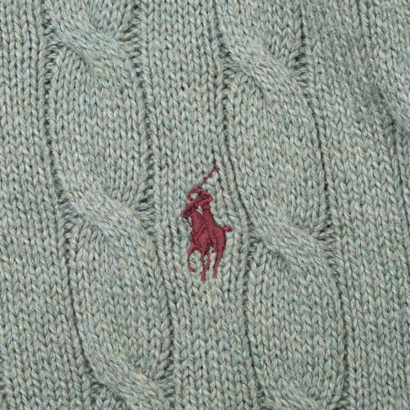 Vintage Polo Ralph Lauren Sage Green Quarter 1/4 Zip Sweater Size Large Deadstock
