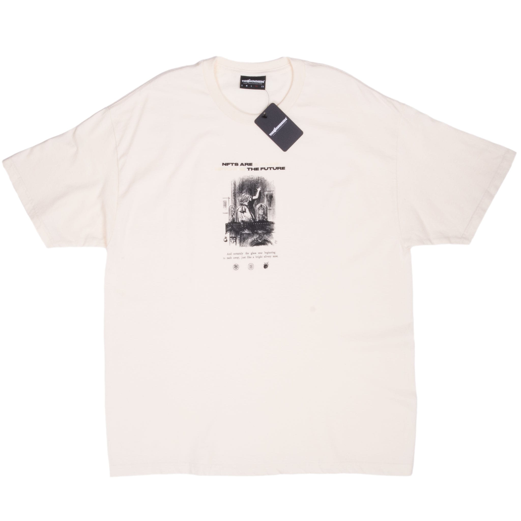 THE HUNDREDS NFTS ARE THE FUTURE IVORY TEE SHIRT SIZE XL DEADSTOCK