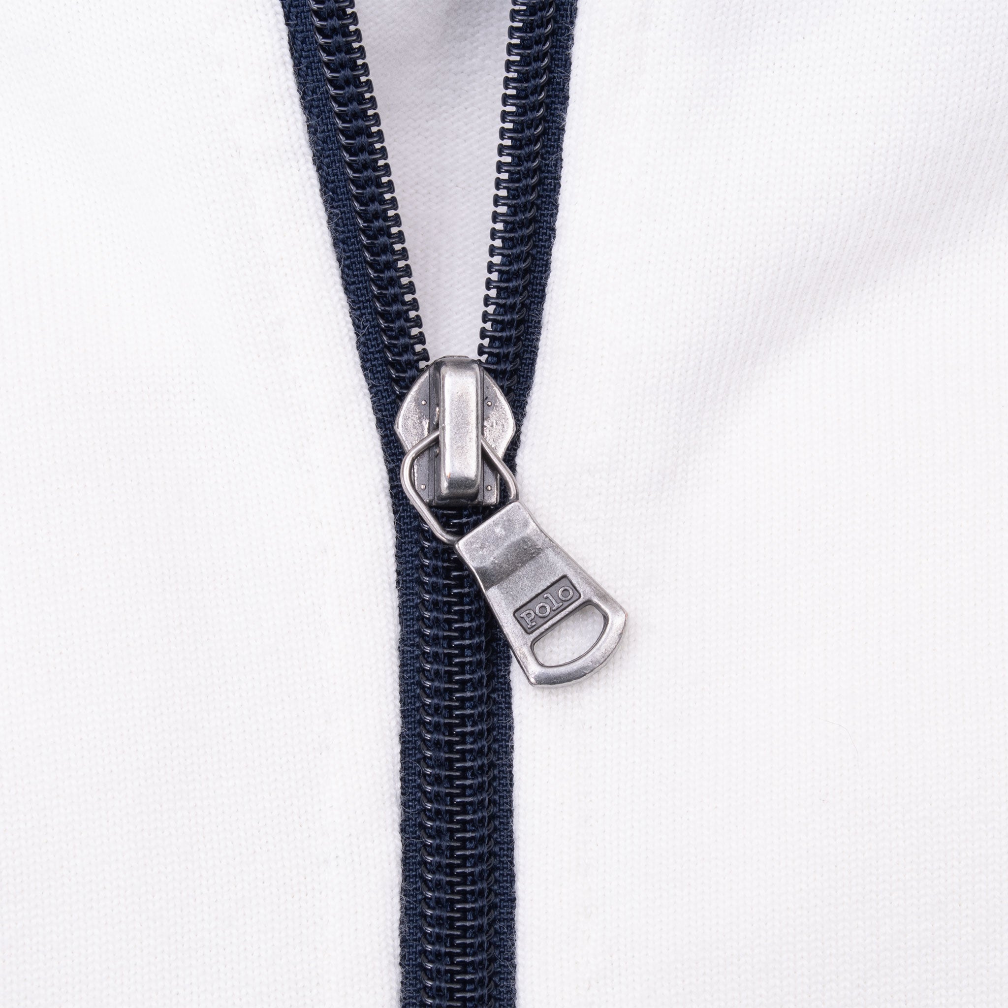 Vintage Polo Ralph Lauren White Full Zip Sweatshirt 1990S Size XL