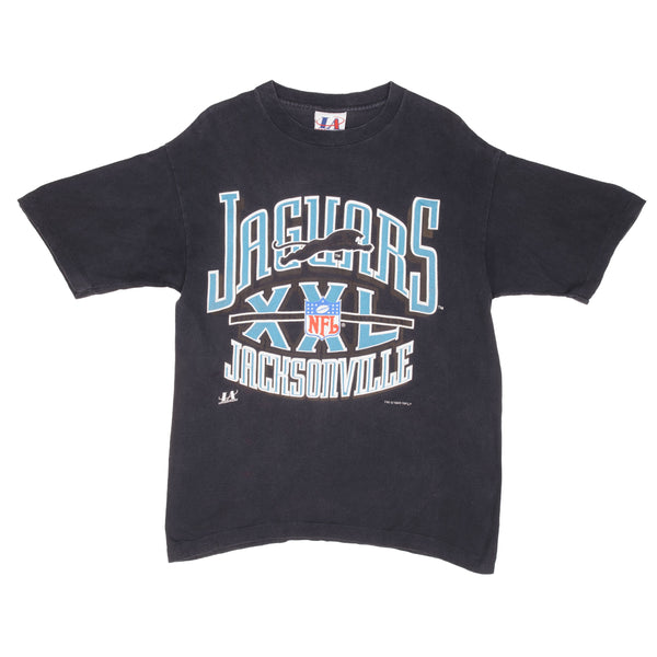 Vintage NFL Jacksonville Jaguars Banned Logo Tee Shirt 1993 Size Medium Made In USA With Single Stitch Sleeves
