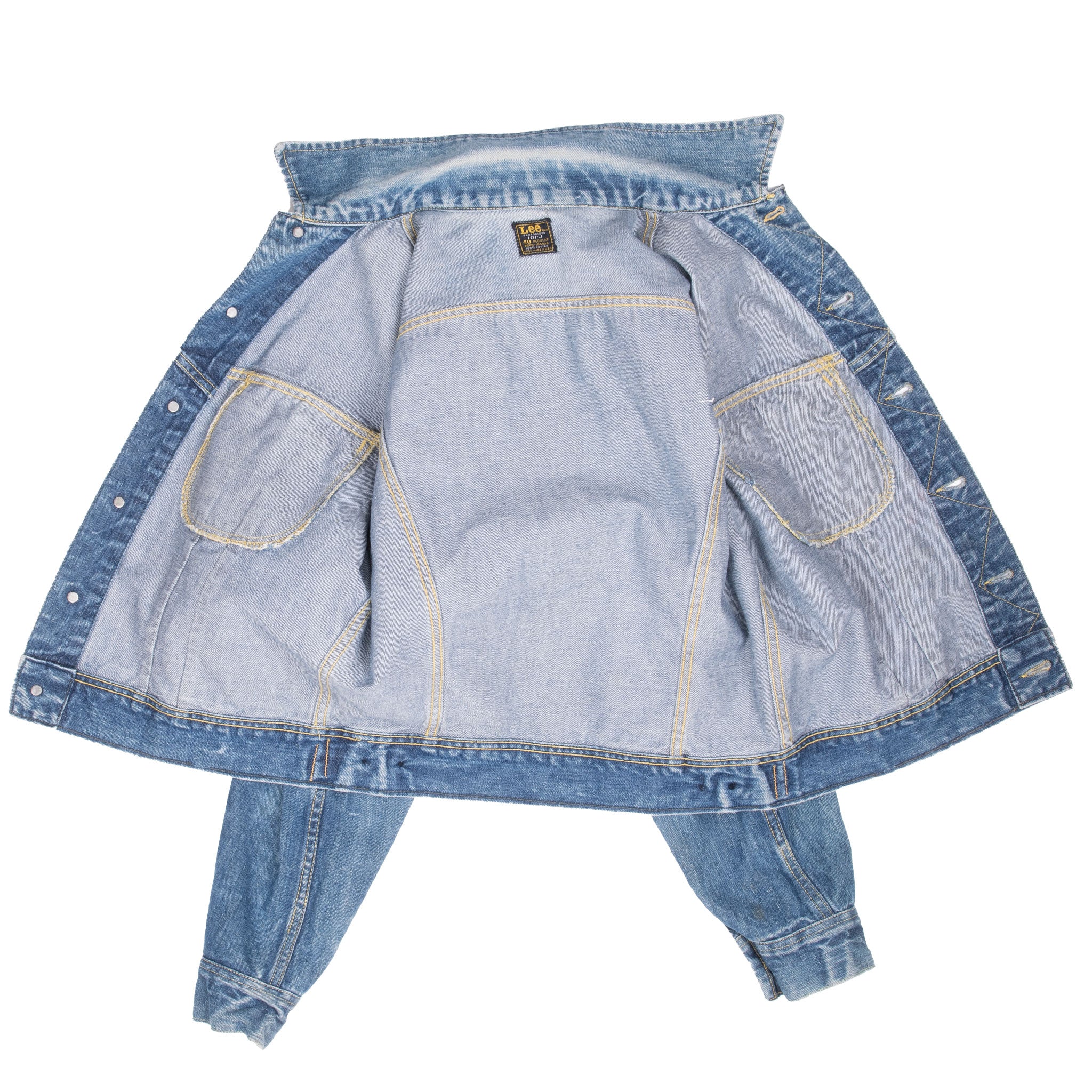 Vintage Lee Riders 101J Indigo Blue Jacket 1960S Size 40 Made In Usa