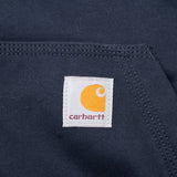 Vintage Carhartt Rain Defender Full Zip Navy Hoodie Sweatshirt Size Large