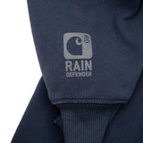 Vintage Carhartt Rain Defender Full Zip Navy Hoodie Sweatshirt Size Large