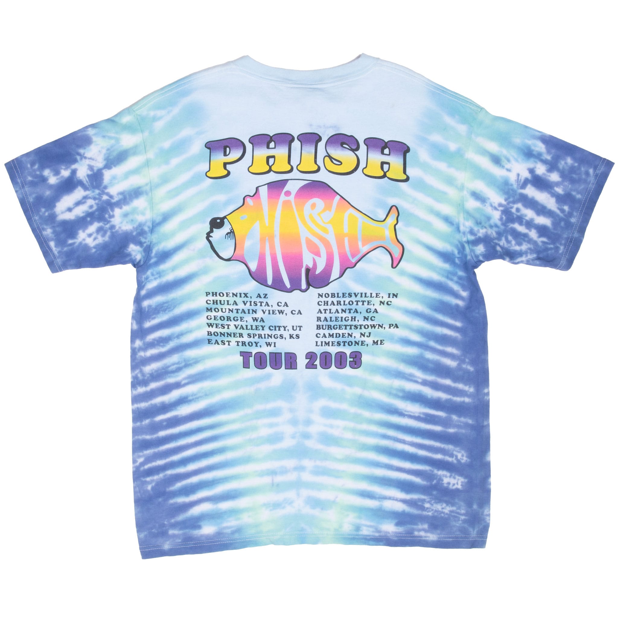 VINTAGE PHISH TOUR 2003 TIE DYE TEE SHIRT SIZE MEDIUM