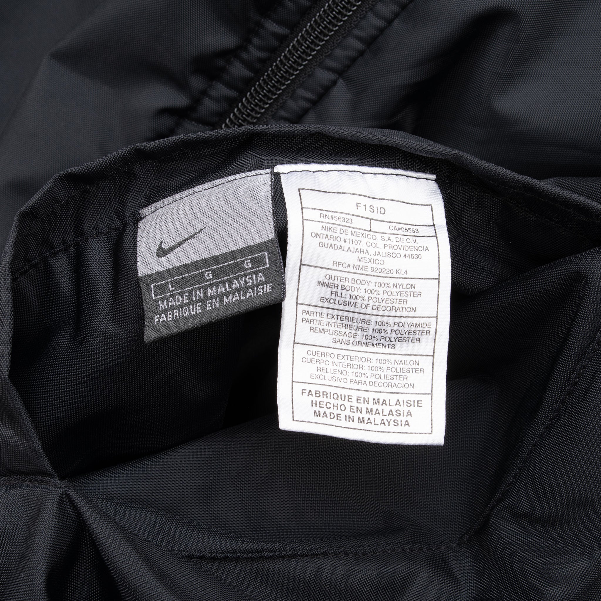 Vintage Nike Black Hooded Reversible Windbreaker Jacket 2000S Size Large