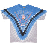 Vintage Mlb Tie Dye Chicago Cubs Liquid Blue Tee Shirt Size XL