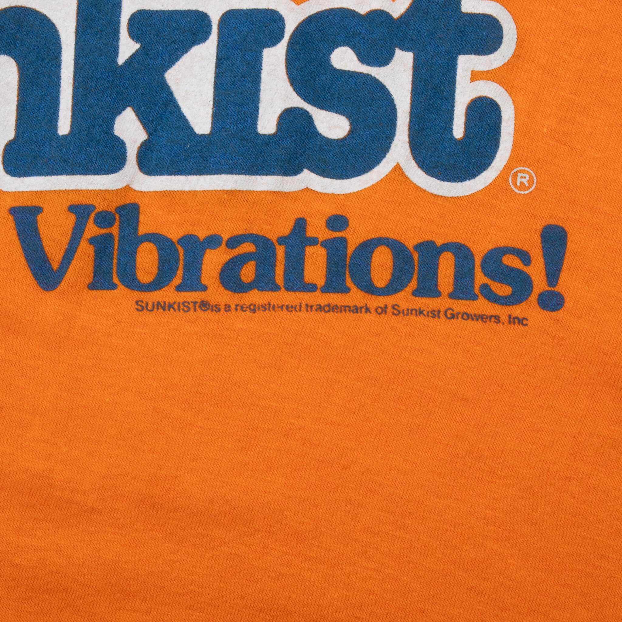 Vintage Sunkist Orange Soda 1980S Tee Shirt Size Medium Single Stitch Sleeves