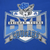 Close-up of BYU Brigham Young Cougars mascot graphic on blue sweatshirt