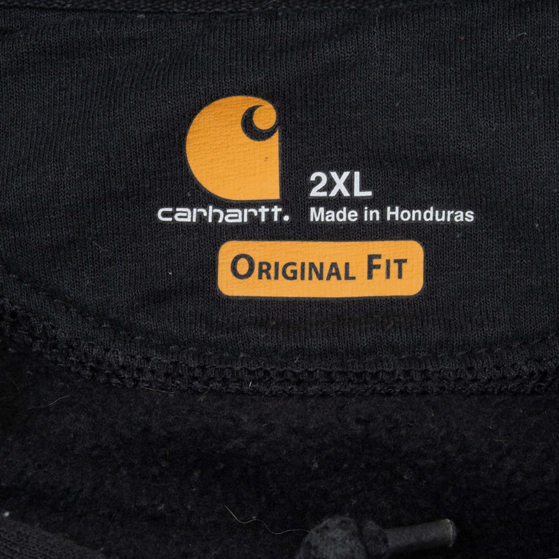 Vintage Carhartt Classic Black Hoodie Sweatshirt 2XL