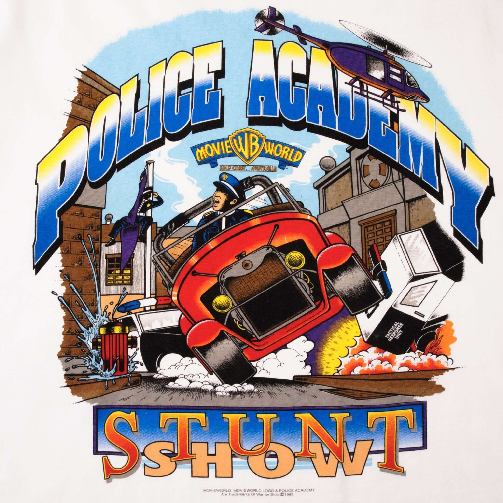 Vintage Warner Bros World Australia Stunt Show 1995 Tee Shirt Size XL