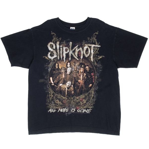 Vintage Slipknot World Tour 2008 Black Tee Shirt Size XL