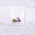 Close-up of Fruit of the Loom XL neck label inside grey sweatshirt