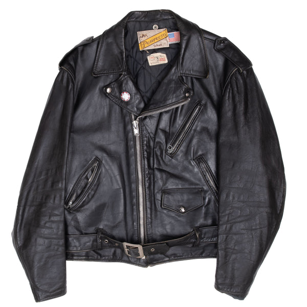 Iconic Vintage Schott Bros Perfecto Leather Jacket Size 46 1960S Made In Usa

Zipper: Talon heavy duty
