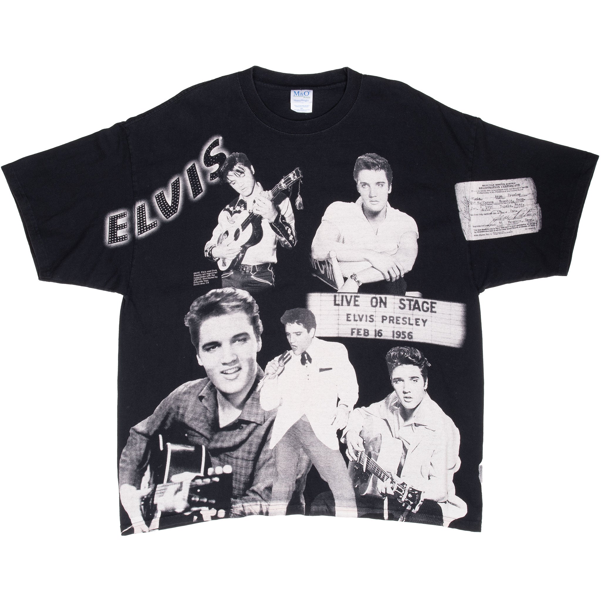 Vintage Elvis Presley All Over Print Tee Shirt 2000S Size 2XL