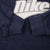 Vintage Navy Blue Nike Spellout Swoosh Hoodie 2000S Size XL